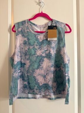The North Face Women's Blue-Green Tie-Dye Muscle Tee